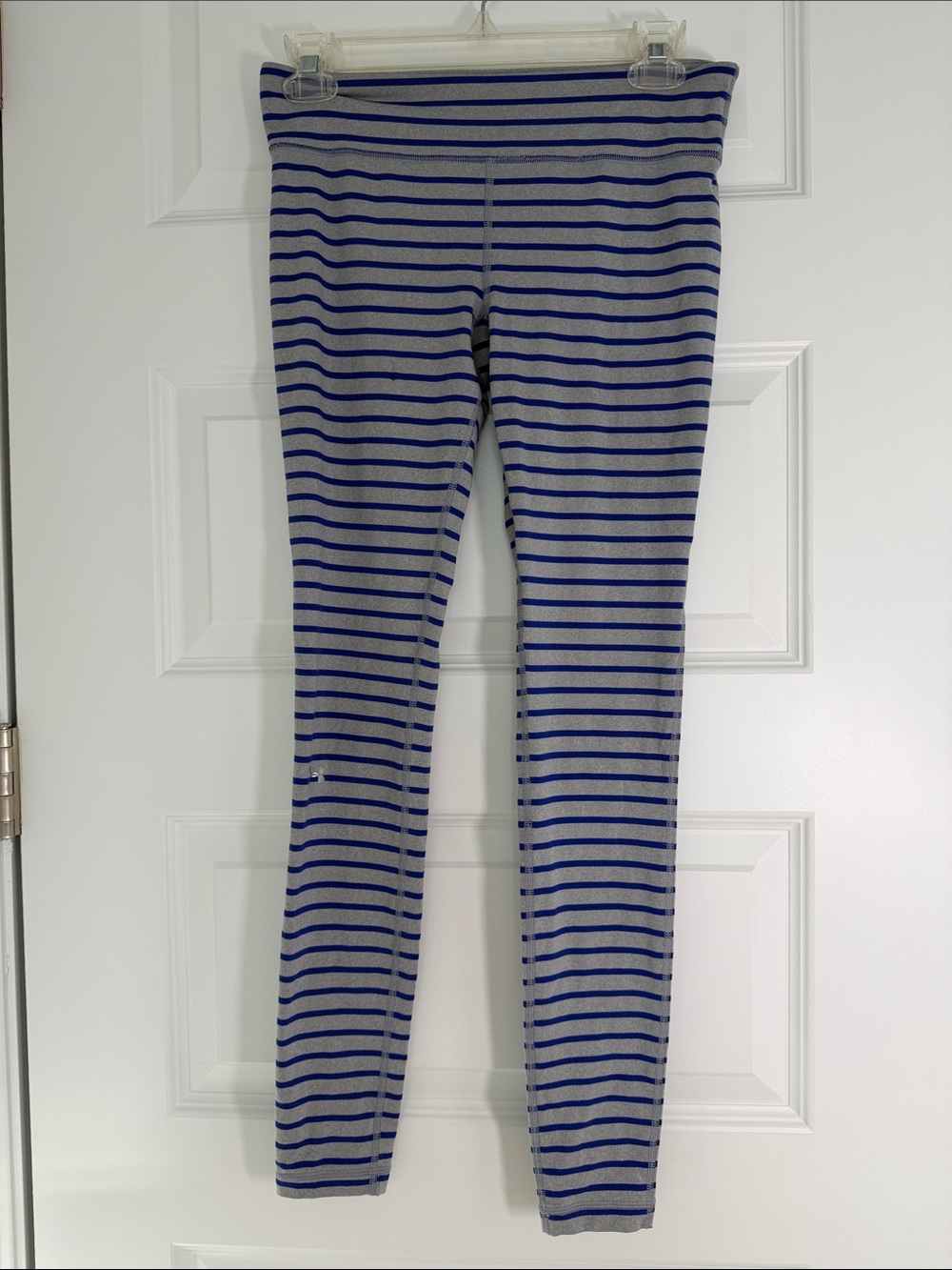Under Armour Gray Leggings with Blue Stripes